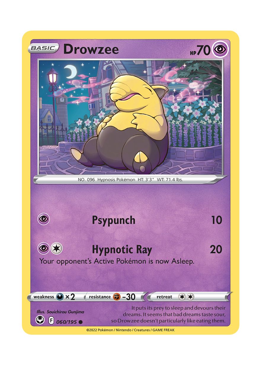 Drowzee - Reverse Holo (060/195) - Silver Tempest