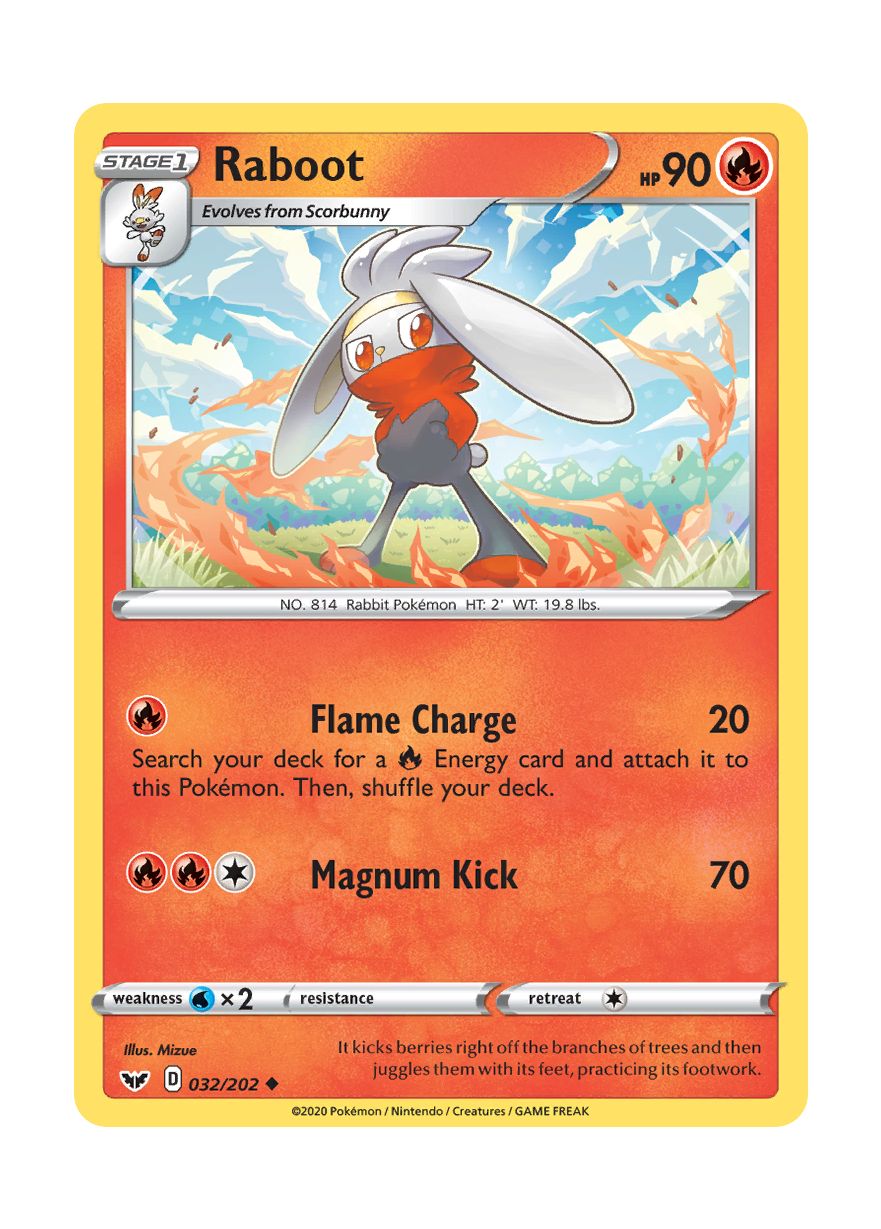 Raboot - Reverse Holo (032/202) - Sword & Shield