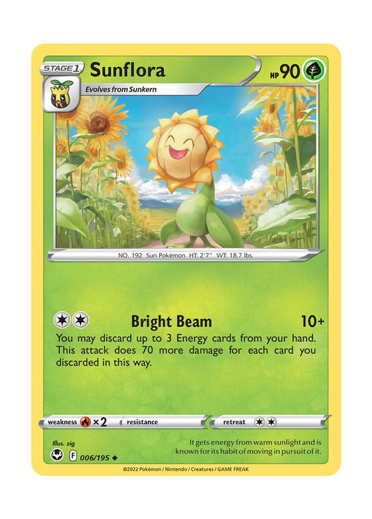 Sunflora - Reverse Holo (006/195) - Silver Tempest