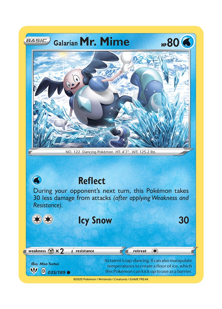 Galarian Mr. Mime - Reverse Holo (035/189) - Darkness Ablaze