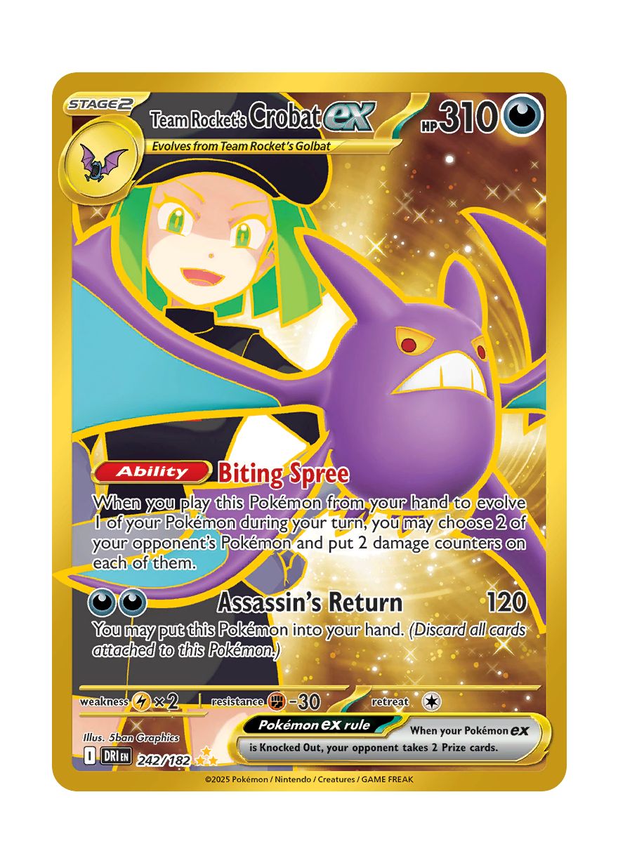 Team Rocket's Crobat ex (242/182) - Destined Rivals