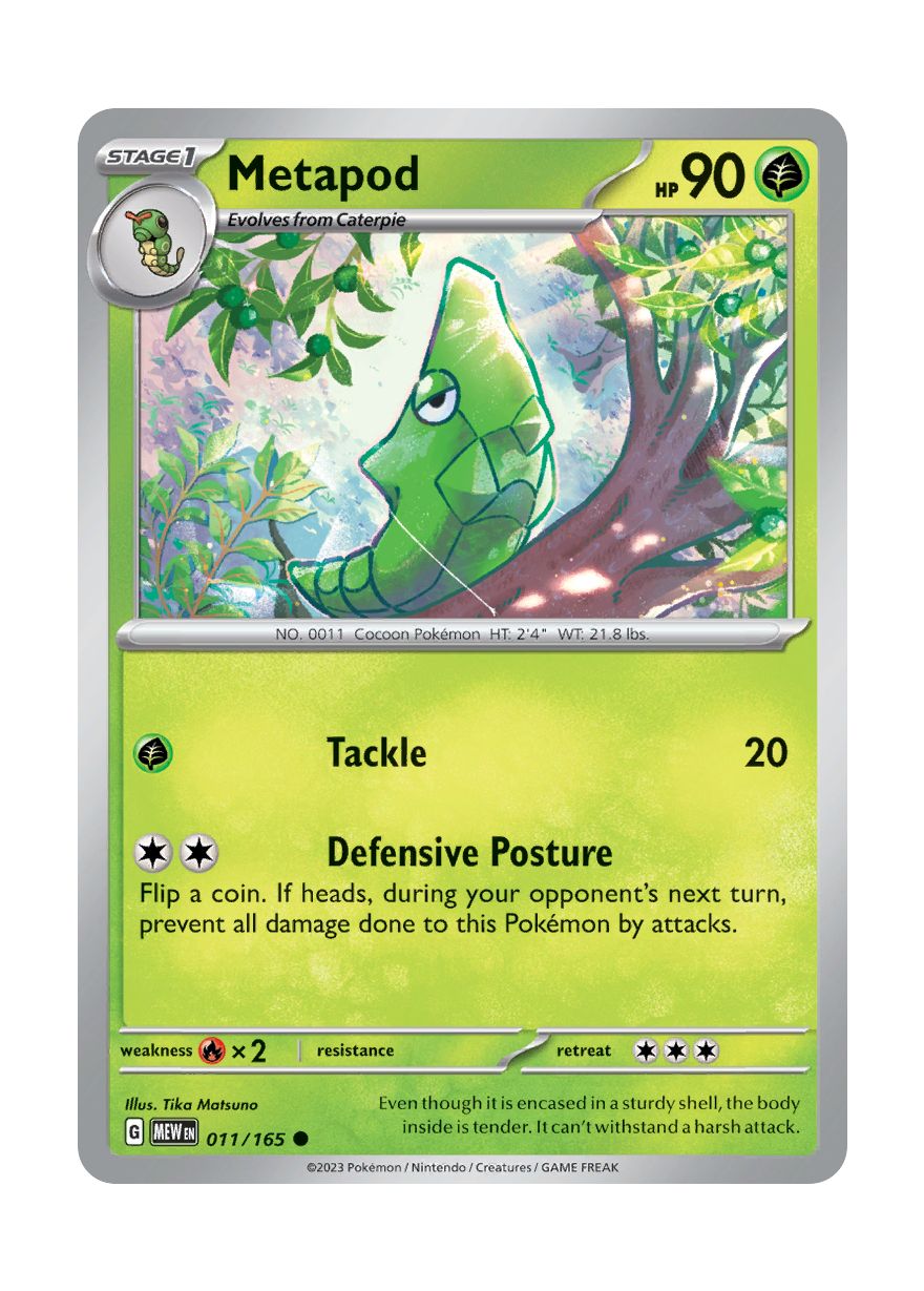 Metapod - Reverse Holo (011/165) - 151