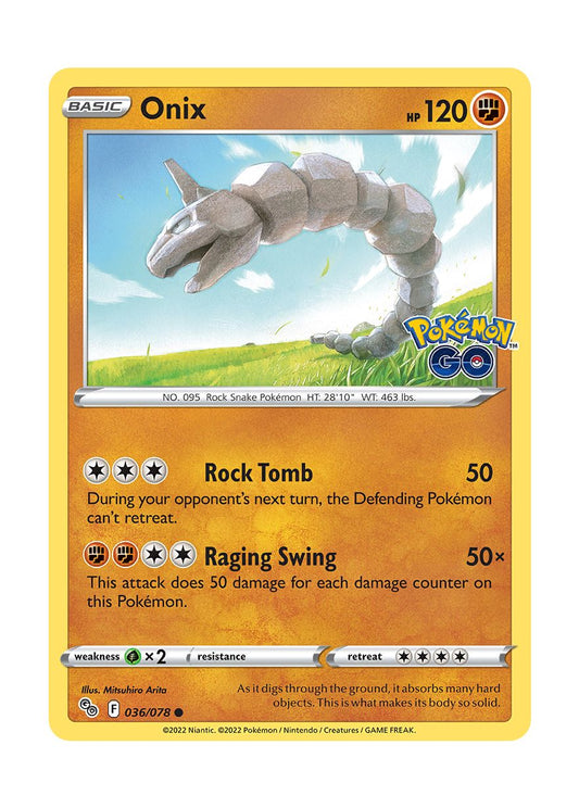 Onix - Reverse Holo (036/78) - Pokémon GO