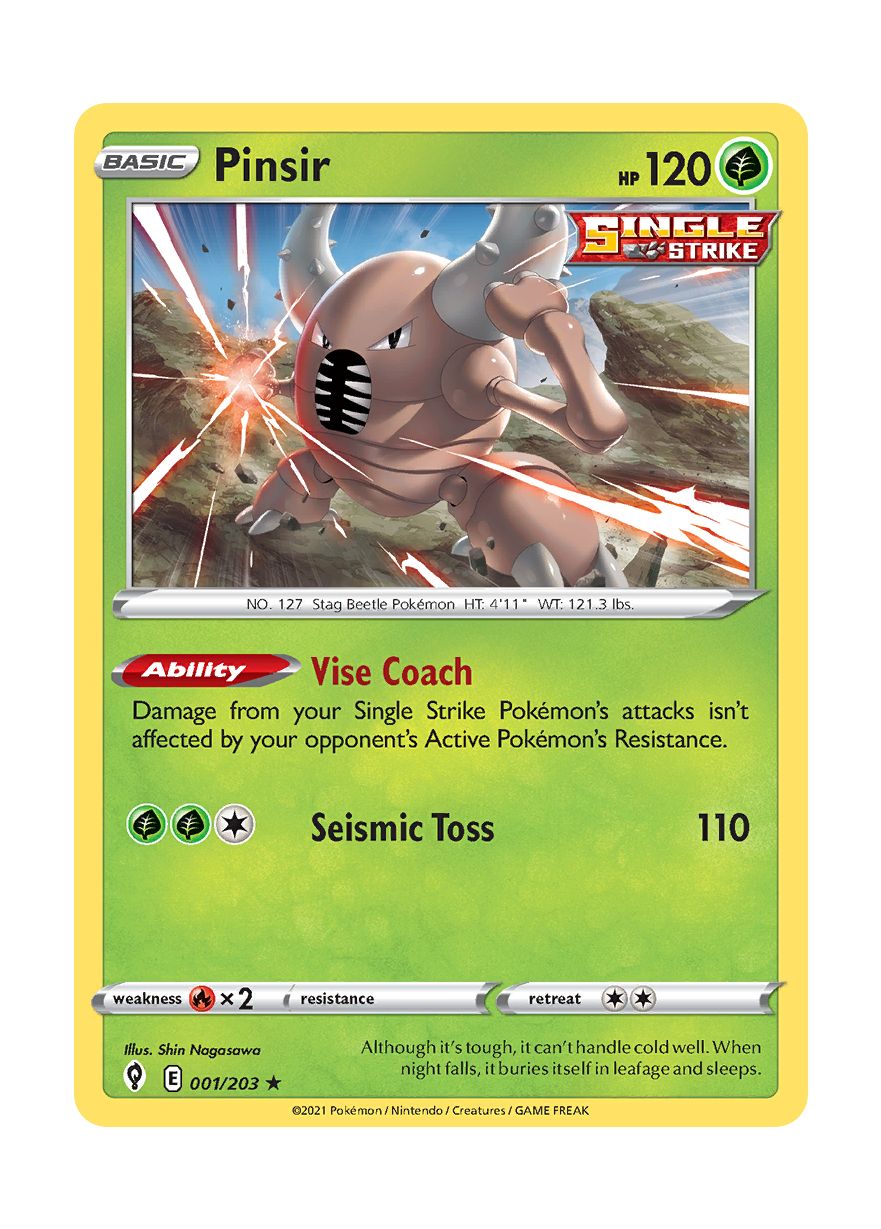 Pinsir - Reverse Holo (001/203) - Evolving Skies