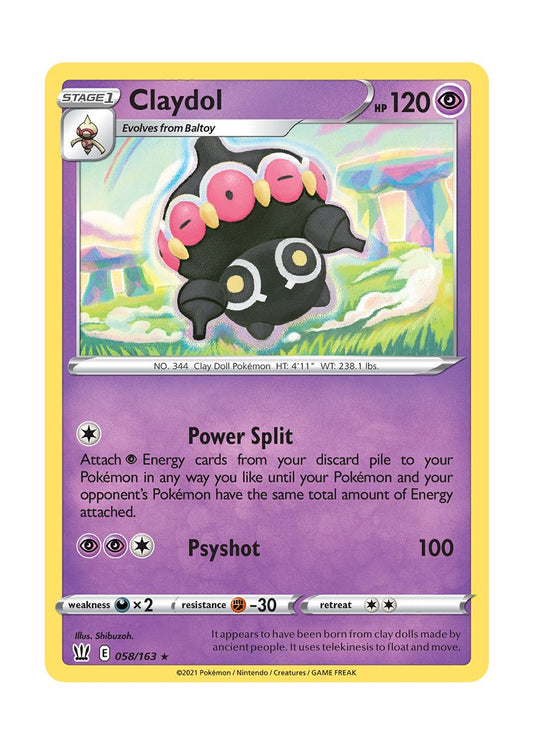 Claydol - Reverse Holo (058/163) - Battle Styles