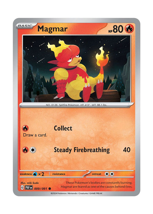 Magmar - Reverse Holo (009/91) - Paldean Fates