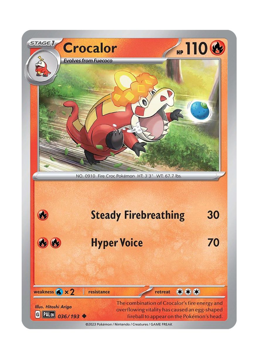 Crocalor - Reverse Holo (036/193) - Paldea Evolved