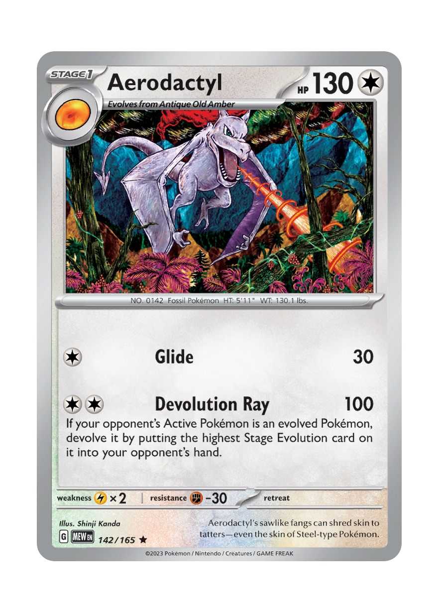 Aerodactyl - Reverse Holo (142/165) - 151