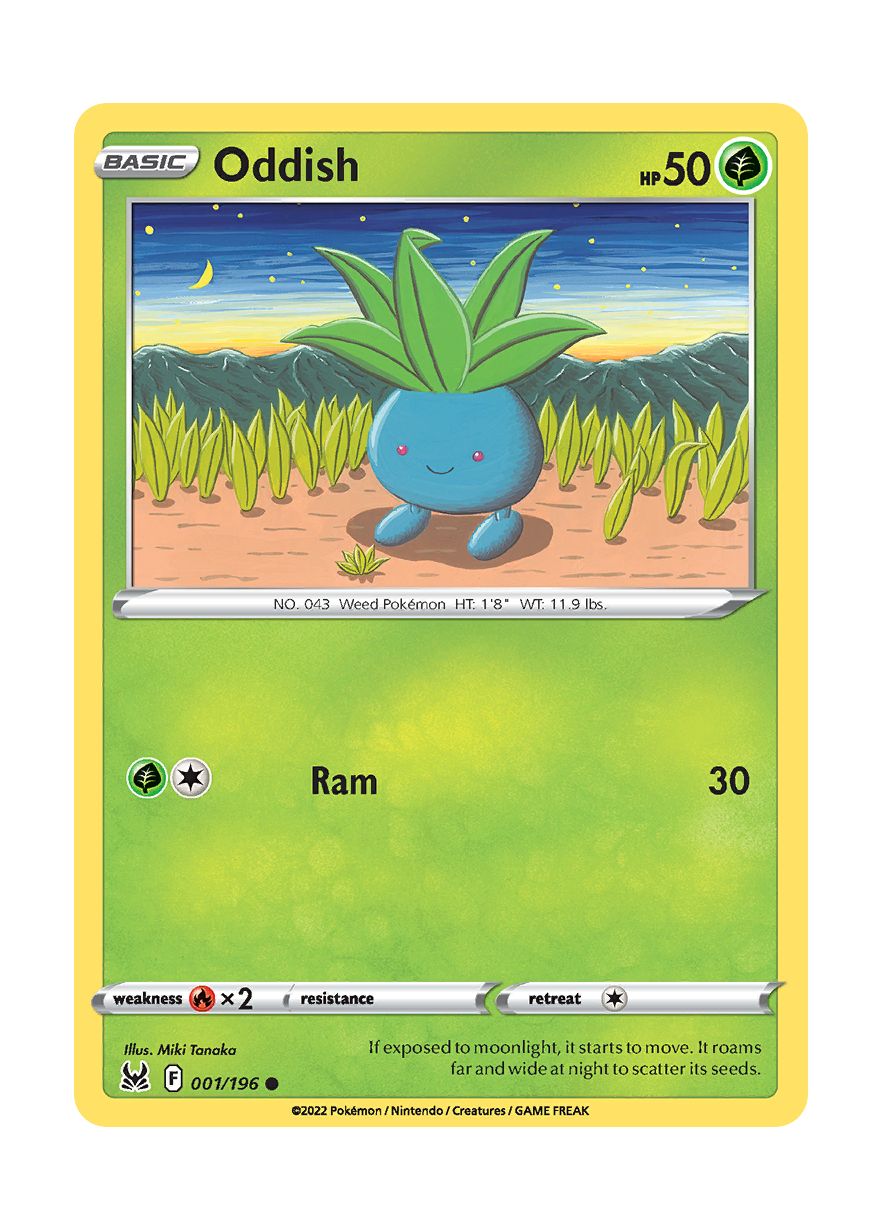 Oddish - Reverse Holo (001/196) - Lost Origin