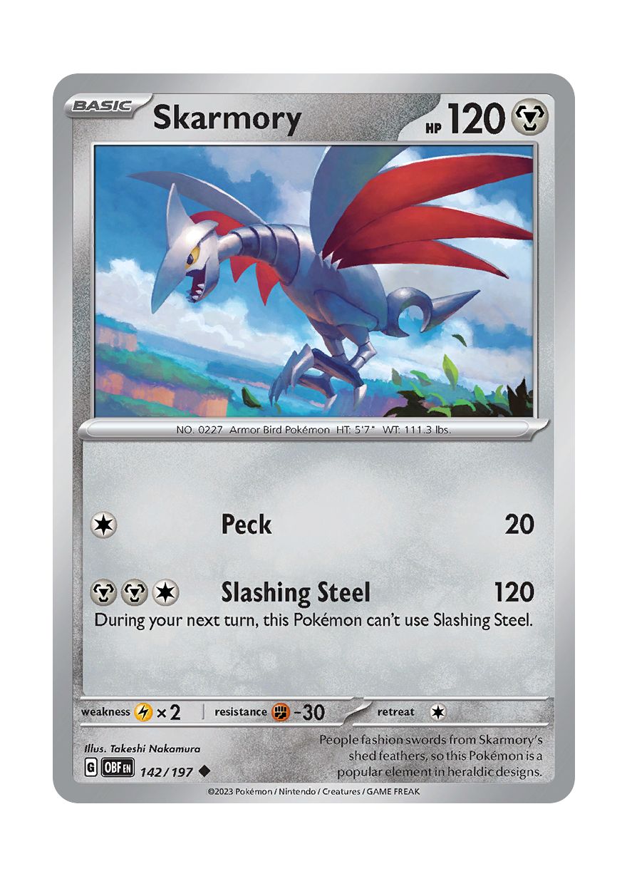 Skarmory - Reverse Holo (142/197) - Obsidian Flames