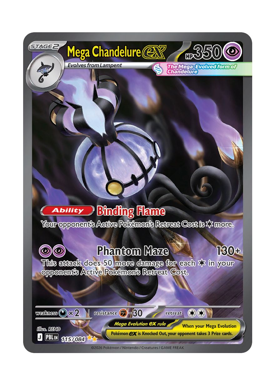 Mega Chandelure ex (115/84) - Pitch Black