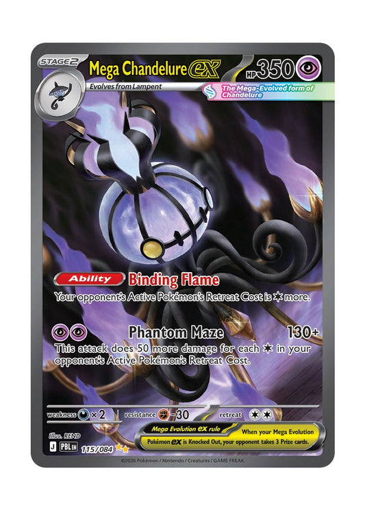 Mega Chandelure ex (115/84) - Pitch Black