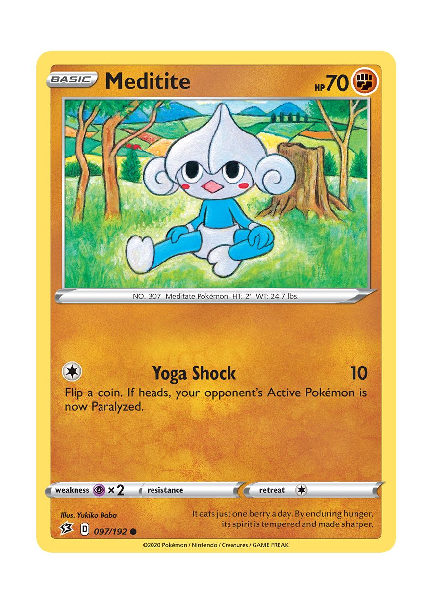 Meditite - Reverse Holo (097/192) - Rebel Clash