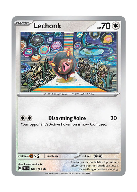 Lechonk - Reverse Holo (181/197) - Obsidian Flames
