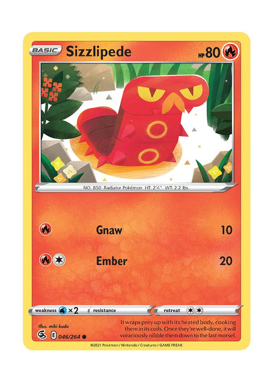 Sizzlipede - Reverse Holo (046/264) - Fusion Strike
