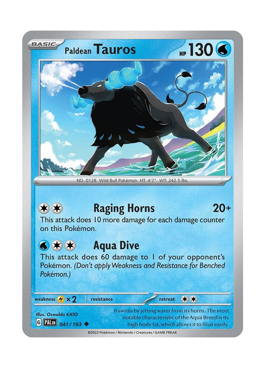 Paldean Tauros - Reverse Holo (041/193) - Paldea Evolved