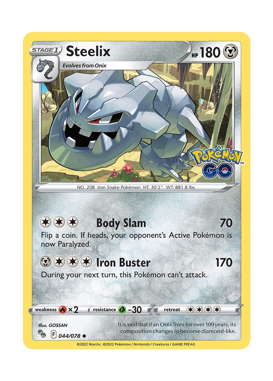 Steelix - Reverse Holo (044/78) - Pokémon GO