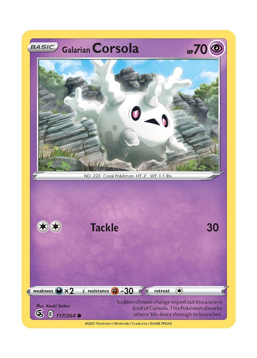 Galarian Corsola - Reverse Holo (117/264) - Fusion Strike