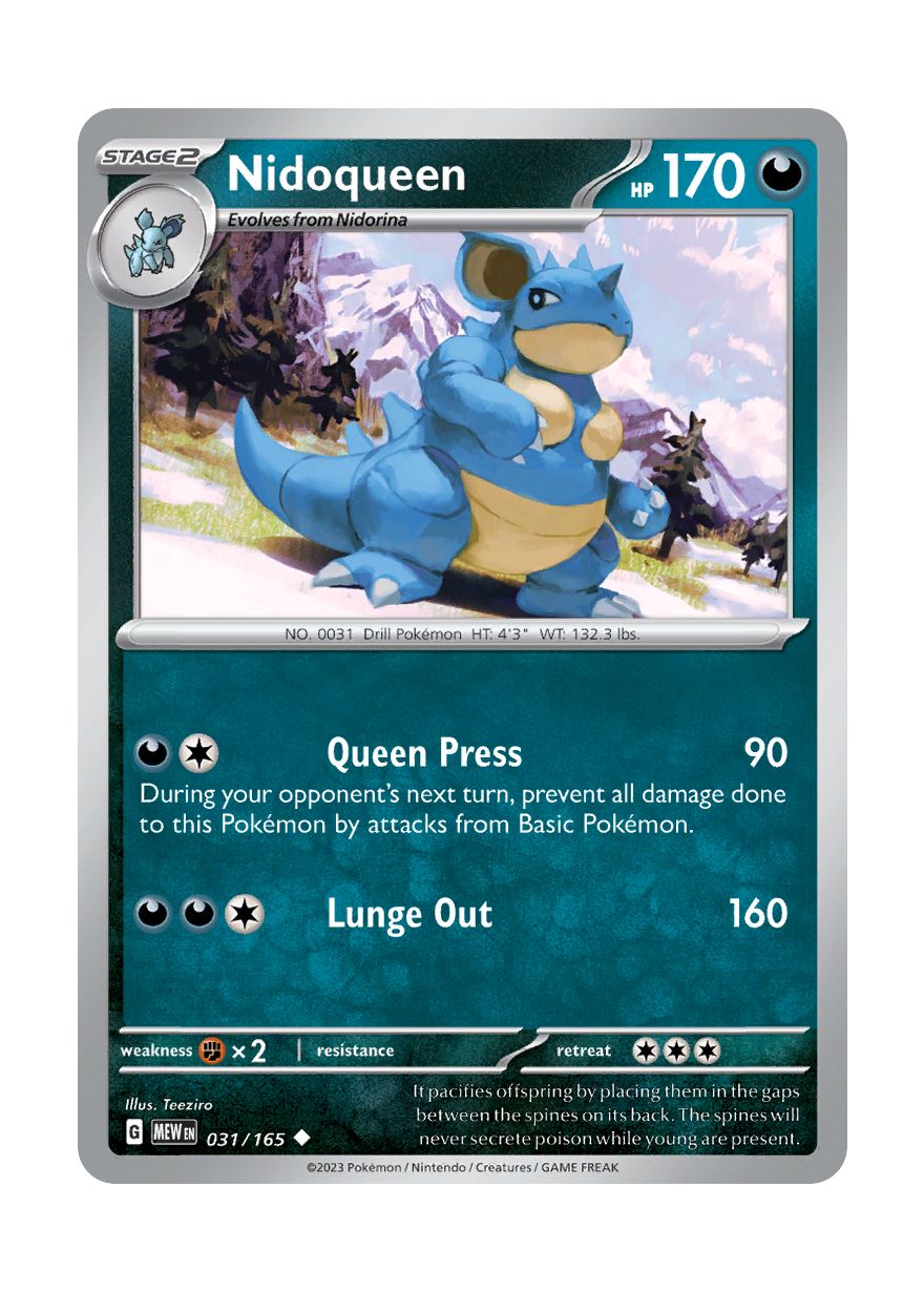 Nidoqueen - Reverse Holo (031/165) - 151