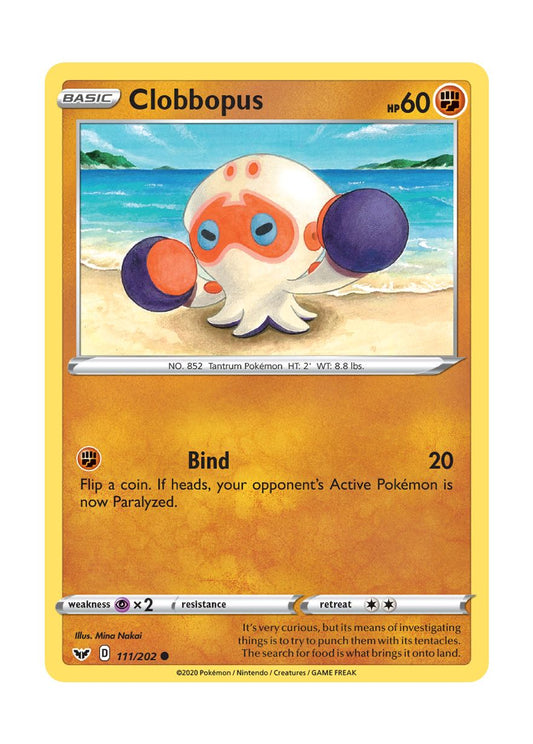 Clobbopus - Reverse Holo (111/202) - Sword & Shield