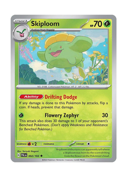 Skiploom - Reverse Holo (002/193) - Paldea Evolved