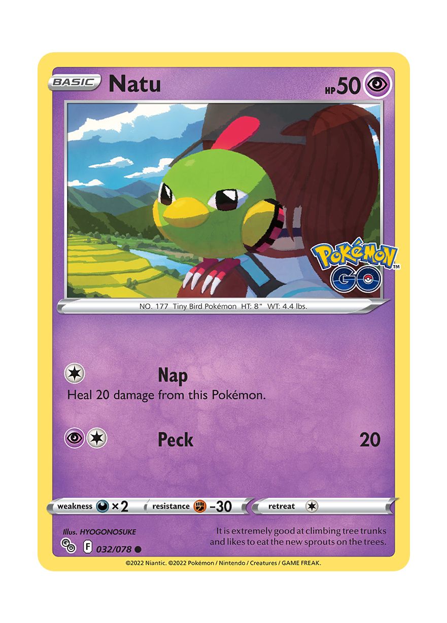 Natu - Reverse Holo (032/78) - Pokémon GO