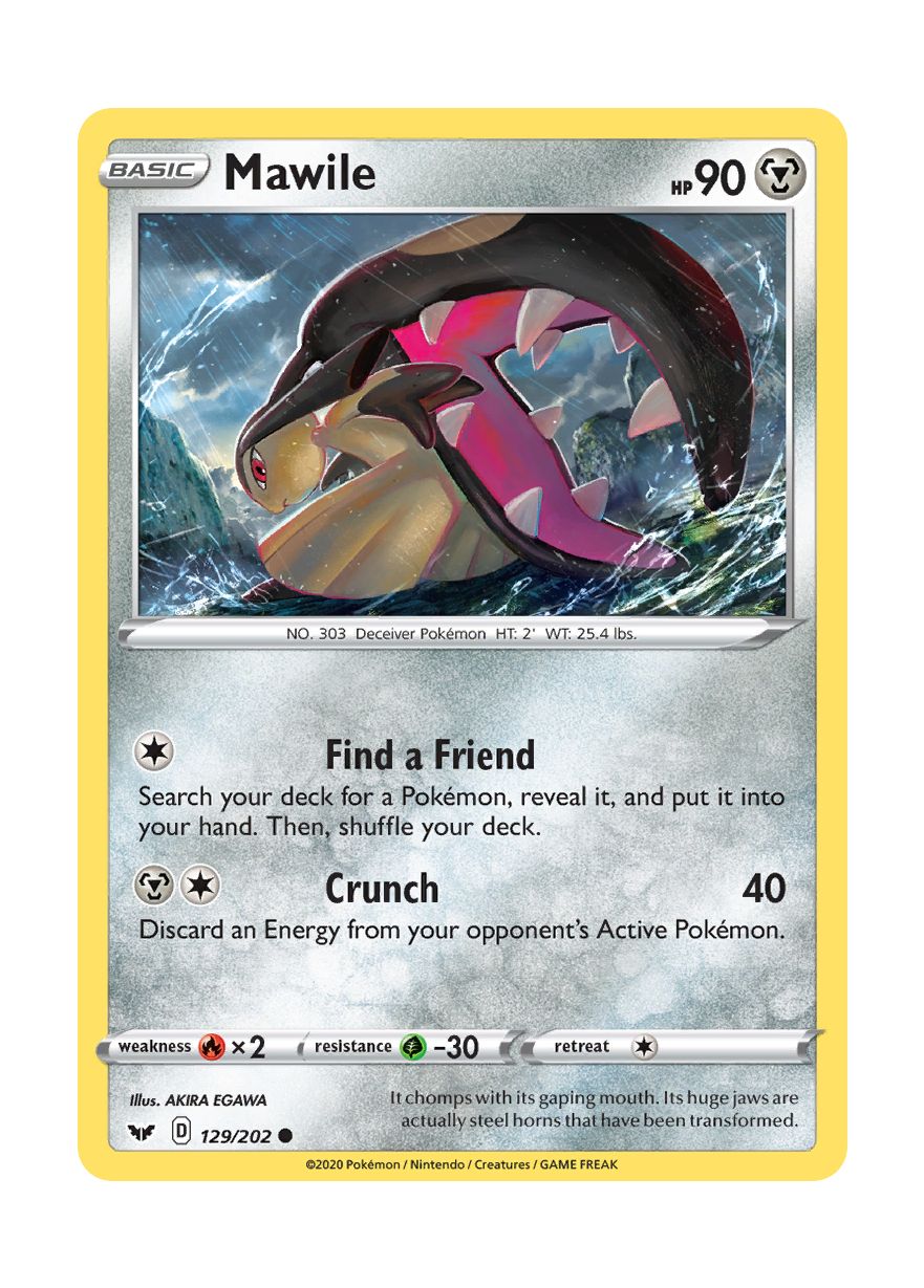 Mawile - Reverse Holo (129/202) - Sword & Shield