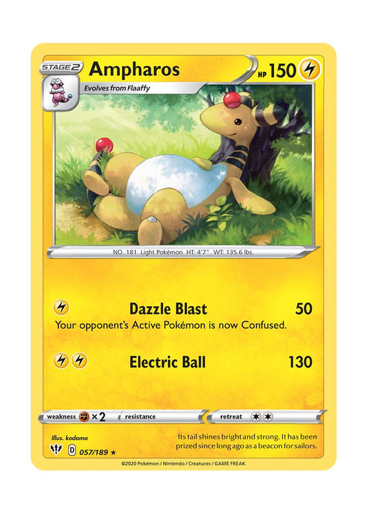 Ampharos - Reverse Holo (057/189) - Darkness Ablaze