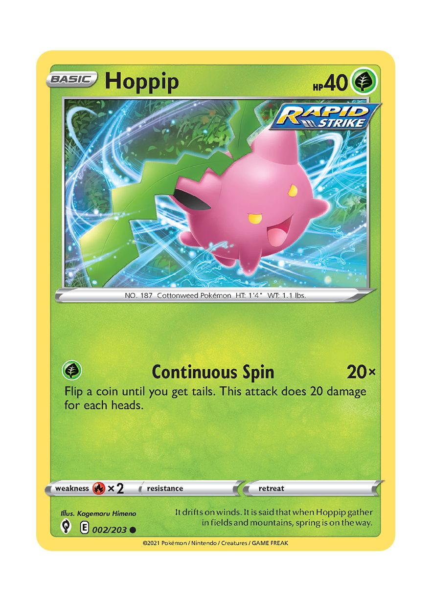 Hoppip - Reverse Holo (002/203) - Evolving Skies