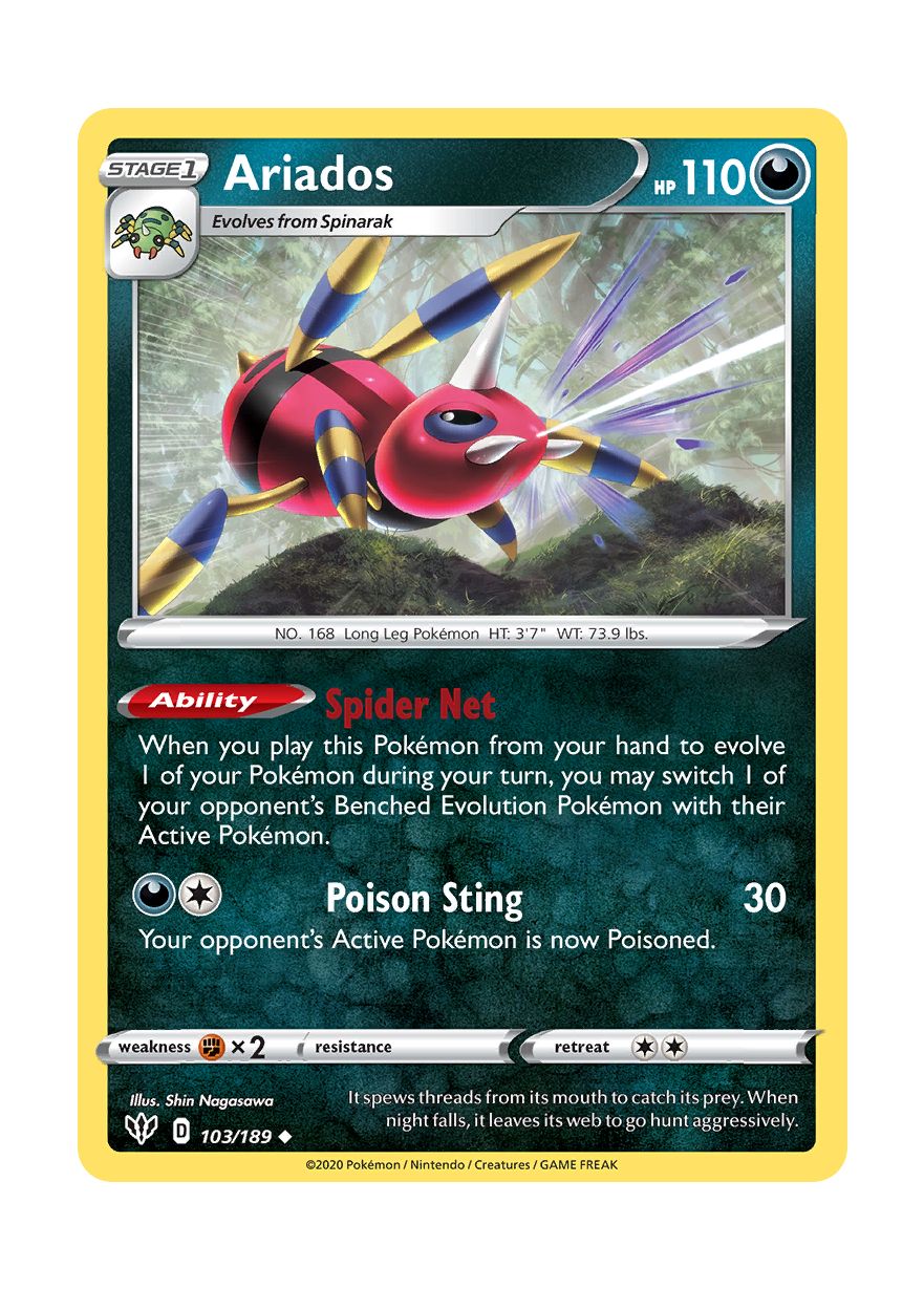 Ariados - Reverse Holo (103/189) - Darkness Ablaze