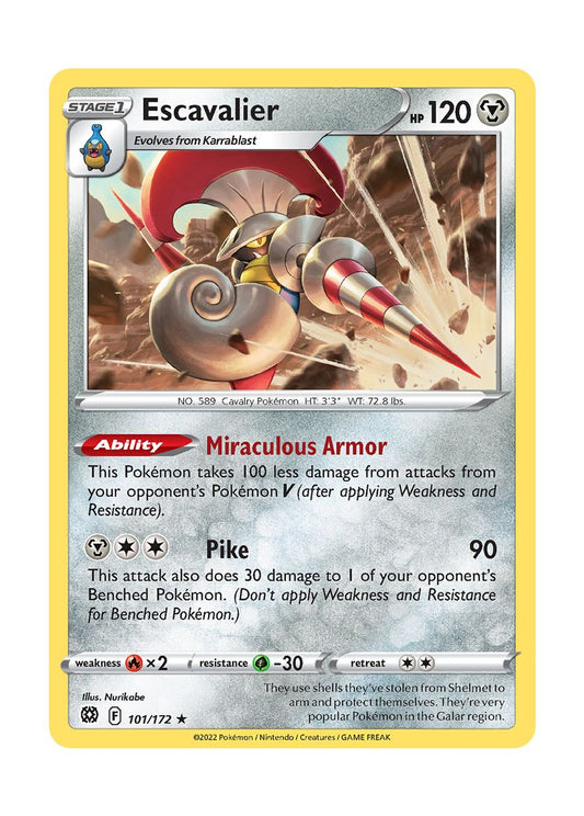 Escavalier - Reverse Holo (101/172) - Brilliant Stars