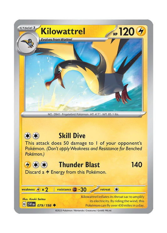 Kilowattrel - Reverse Holo (079/198) - Scarlet & Violet