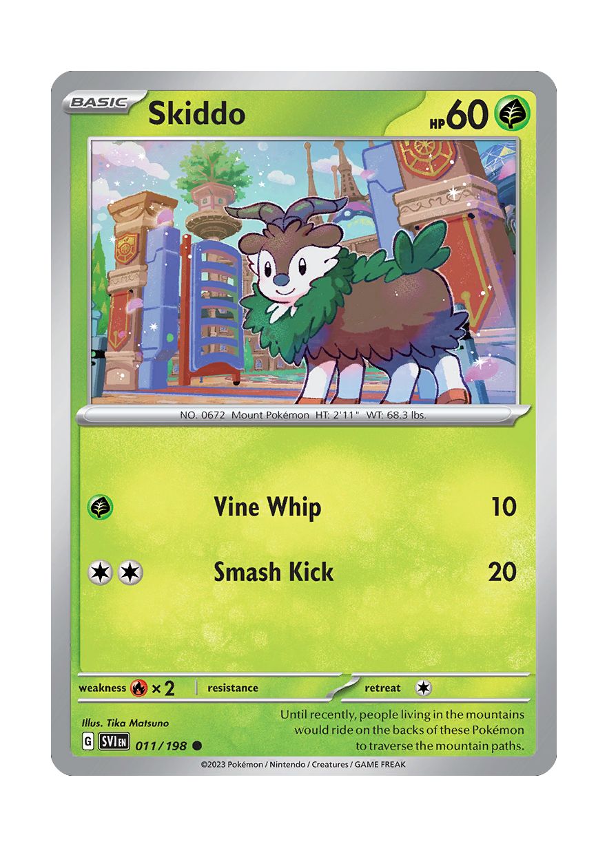 Skiddo - Reverse Holo (011/198) - Scarlet & Violet