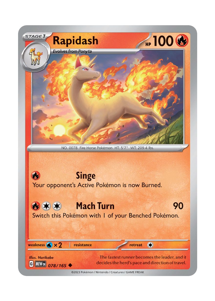 Rapidash - Reverse Holo (078/165) - 151