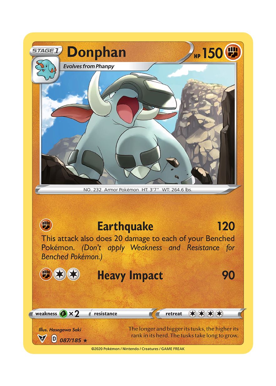 Donphan - Reverse Holo (087/185) - Vivid Voltage