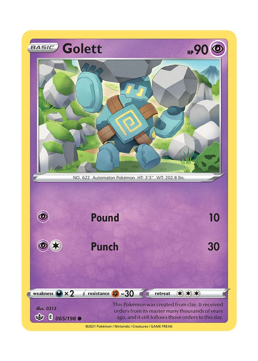 Golett - Reverse Holo (065/198) - Chilling Reign