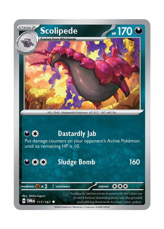 Scolipede - Reverse Holo (117/167) - Twilight Masquerade