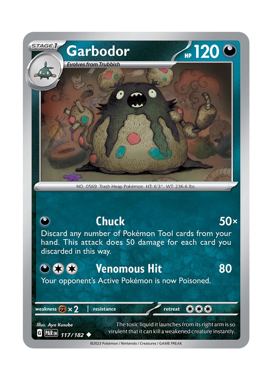 Garbodor - Reverse Holo (117/182) - Paradox Rift