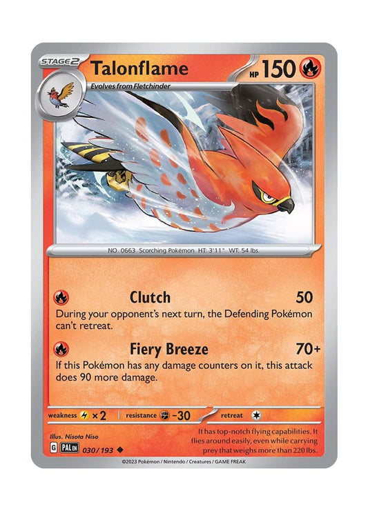 Talonflame - Reverse Holo (030/193) - Paldea Evolved