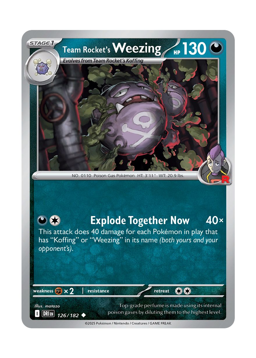 Team Rocket's Weezing (126/182) - Destined Rivals