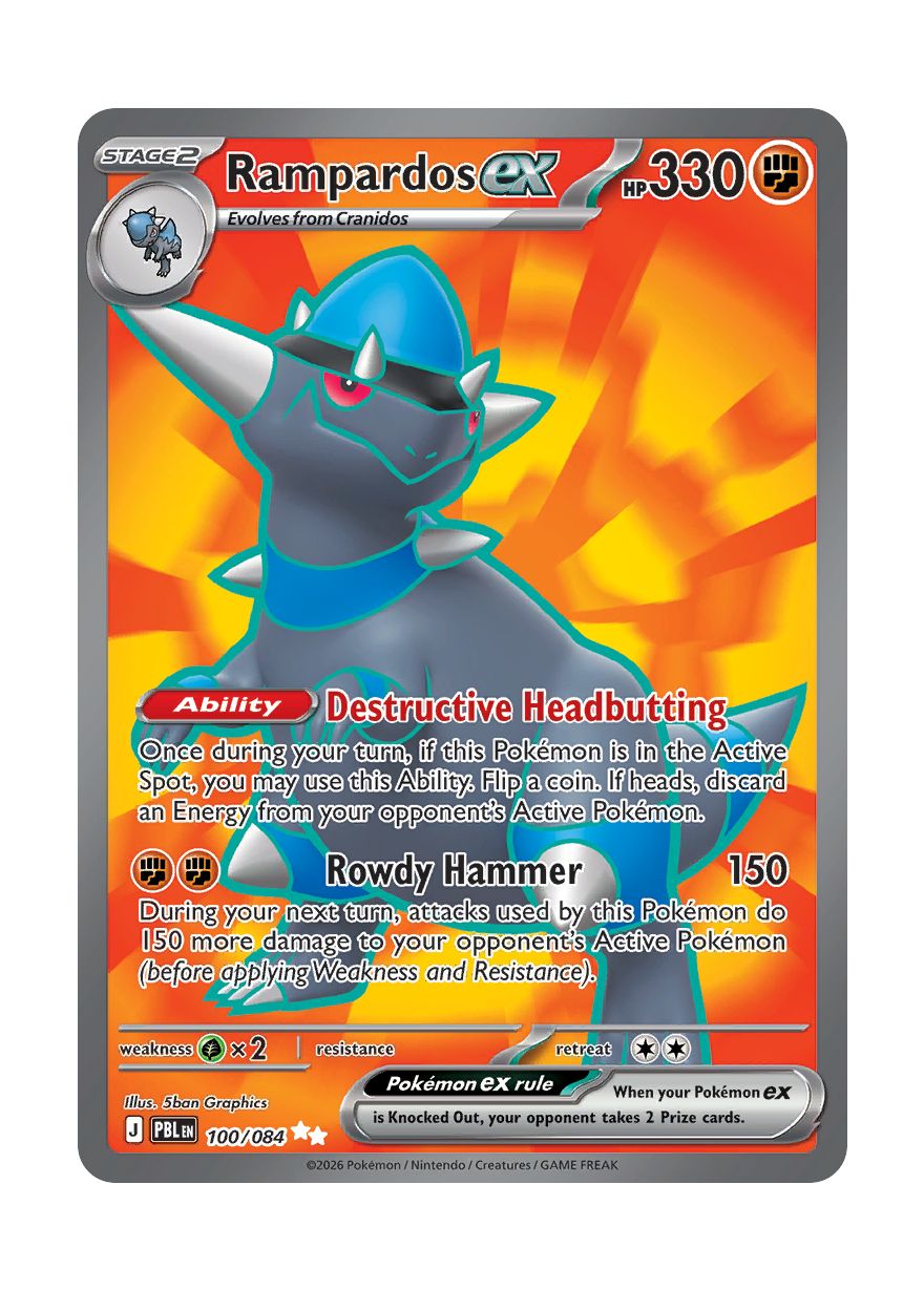 Rampardos ex (100/84) - Pitch Black