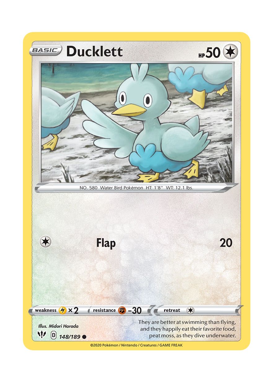 Ducklett - Reverse Holo (148/189) - Darkness Ablaze