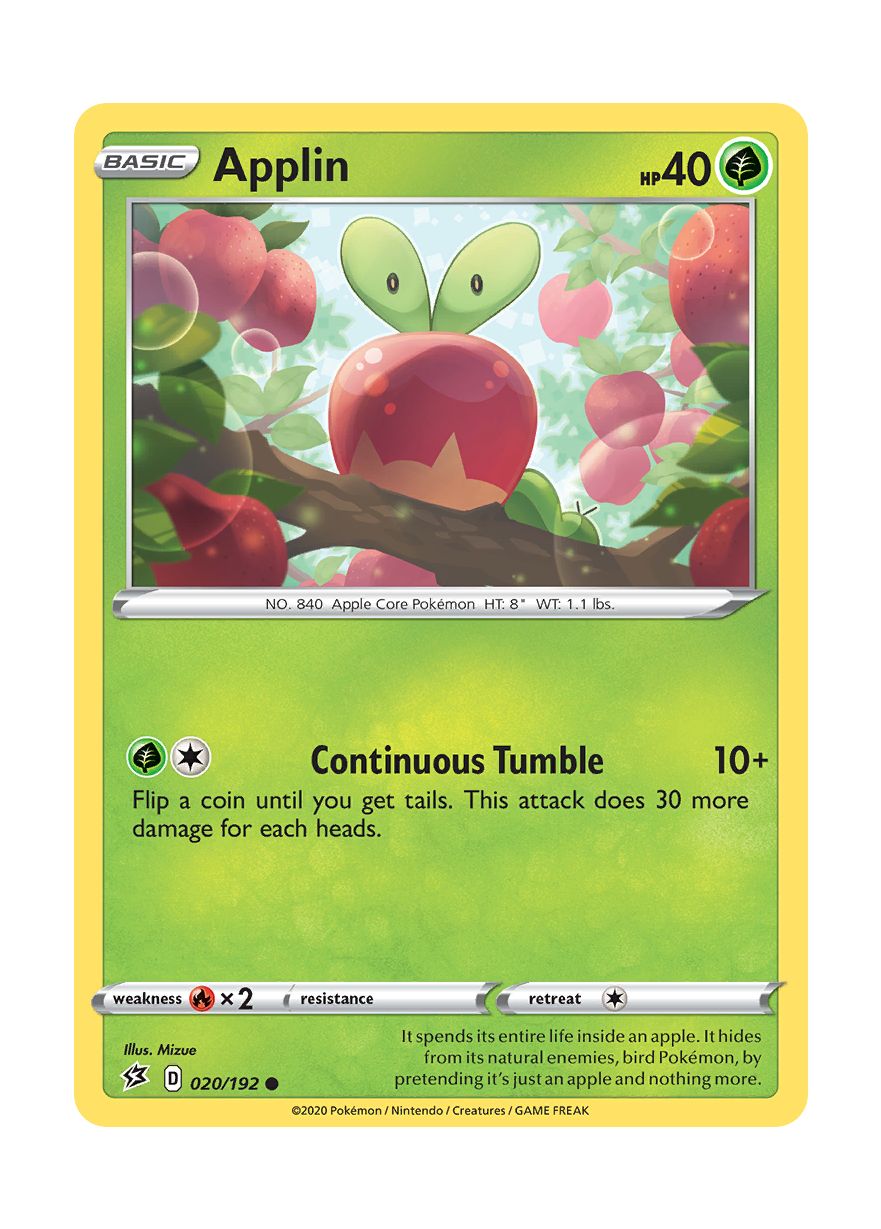 Applin - Reverse Holo (020/192) - Rebel Clash