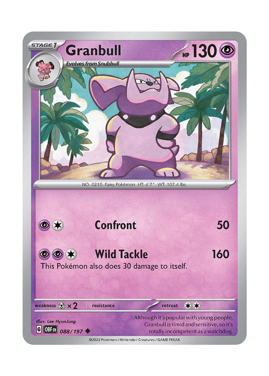 Granbull - Reverse Holo (088/197) - Obsidian Flames