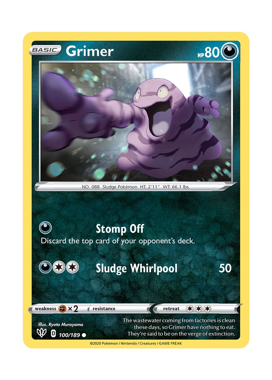 Grimer - Reverse Holo (100/189) - Darkness Ablaze