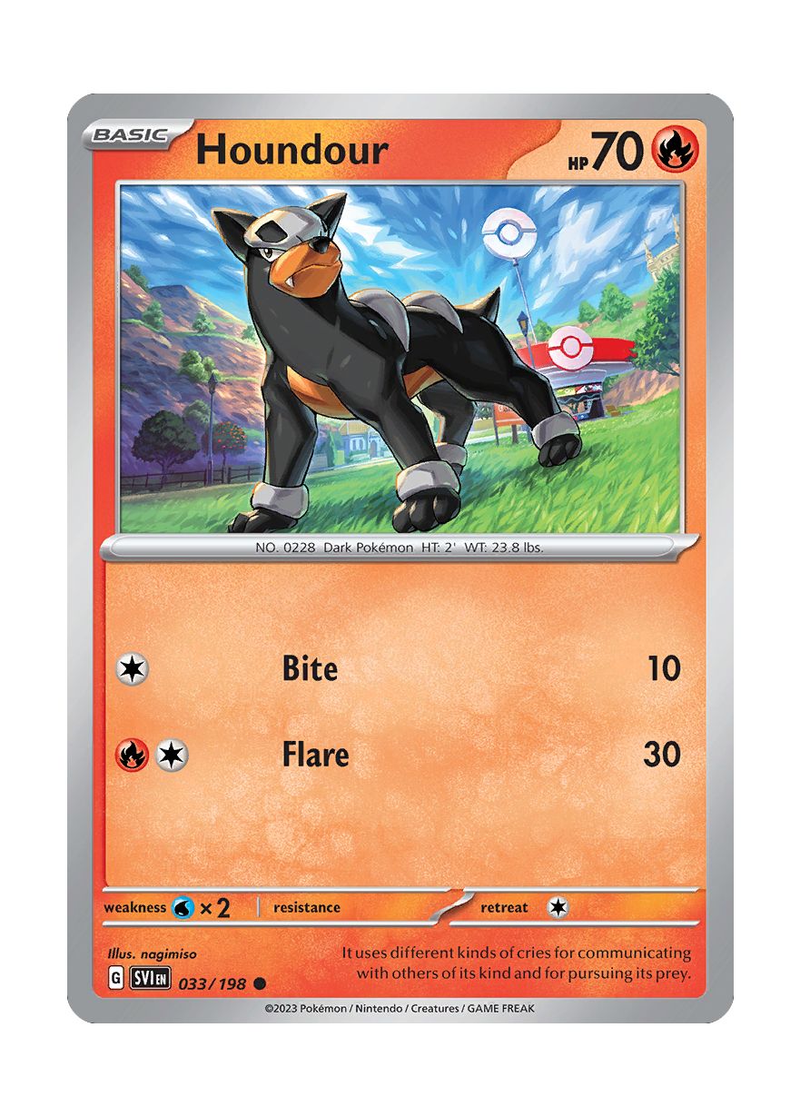 Houndour - Reverse Holo (033/198) - Scarlet & Violet