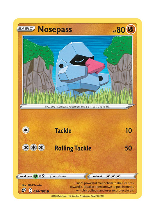 Nosepass - Reverse Holo (096/192) - Rebel Clash