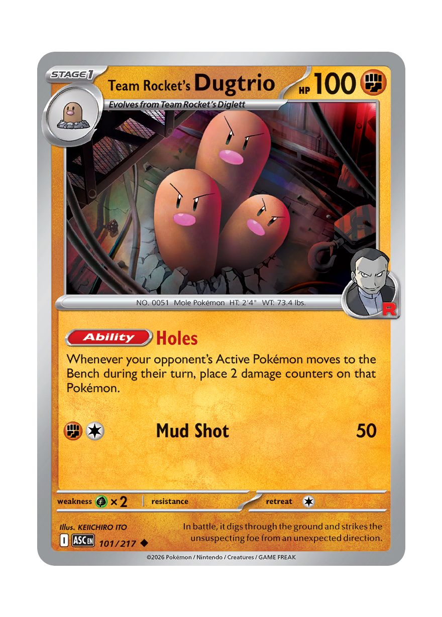Team Rocket's Dugtrio (101/217) - Ascended Heroes