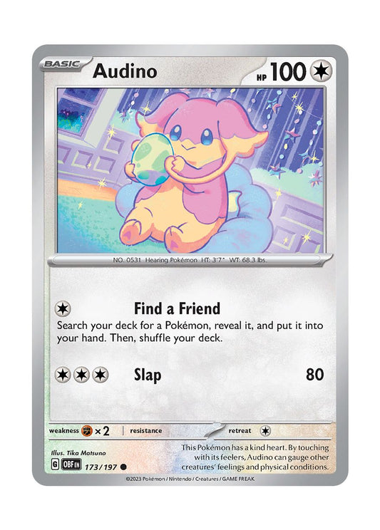 Audino - Reverse Holo (173/197) - Obsidian Flames