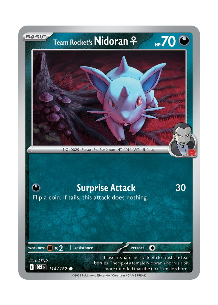 Team Rocket's Nidoran♀ (114/182) - Destined Rivals